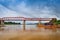 The bridge Mekong river Chai Buri Laos