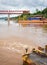 The bridge Mekong river Chai Buri Laos