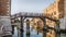 The bridge, near gates to the Venetian Arsenal, Venice, Italy