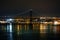 Bridge at the night. Tejo river. Almada Lisbon Portugal landscape landmark. Reflection. Light. Lights. Flashing in the night.