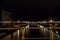 Bridge over Alkmaar canal by night