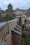 Bridge over the Armancon river, medieval city of Semur-en-Auxois, Burgundy, France