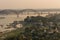 Bridge over Ayeyarwady River at sunset, Sagaing region, Myanmar