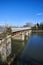 Bridge over the Bidasoa river on Spain and France border.