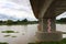 The bridge over The Chao Phraya river between Chainat province and Uthai Thani province of Thailand.