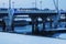 Bridge over frozen Des Moines River