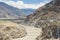 Bridge over Indus river and Karakorum highway, Pakistan