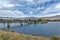 Bridge over the Kawarau River and Lake Dunstan in the township of Cromwell, Central Otago, New Zealand