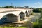 Bridge over the Loire in the historical city of Amboise, France