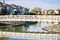 Bridge over man made waterway, Redwood shores, San Francisco bay area, California