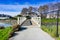 Bridge over man made waterway, Redwood shores, San Francisco bay area, California