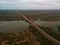 Bridge over marshland