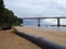 Bridge over parana river in corrientes in argentina