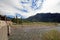 Bridge over Pebble Creek at the east end of the Lamar Valley in Yellowstone National Park in Wyoming