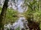 Bridge over the River Derwent, Derbyshire, UK. Stone Bridge over river.