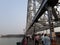 bridge over the river, ganga river over the bridge in Kolkata,  Kolkata howrah bridge,