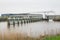 Bridge over river `Hollandsche IJssel` in Gouda, Holland