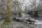 Bridge over River Rothay at White Moss Walks in Ambleside, Lake District National Park in South Lakeland, England, UK