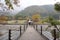 Bridge over the river in Shirakawa go village