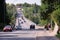 Bridge over the river in the town of Staritsa, Tver region, Russia