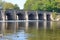 BRIDGE OVER THE RIVER USK AT ABERGAVENNY IN MONMOUTHSHIRE, WALES