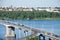 Bridge over the river Volga in Kostroma, Russia