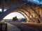 The bridge over the road. Bottom view