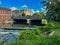 Bridge.over Shiawassee River in downtown Owosso, Michigan