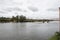 Bridge over the Tiete River that unites the cities of Barra Bonita and Igaracu do Tiete