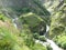 Bridge over Waterfalls near Jagat - Manaslu trekking