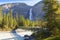 Bridge over the yoho river, takakkaw falls, yoho national park british columbia, canada