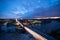 Bridge overlook at sunset.