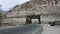 Bridge and Pangong lake road at Leh Ladakh in Jammu and Kashmir, India