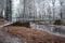 Bridge in the park leading over the river