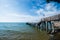 Bridge and pavillion on the sea