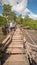 The bridge of the plaques in the poor district of Coron town. Busuanga. Views of the city`s Slums from the river.