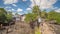 The bridge of the plaques in the poor district of Coron town. Busuanga. Views of the city`s Slums from the river.