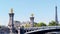 Bridge Pont Alexandre III in Paris over Eiffel tower