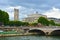 bridge Pont Neuf, the oldest standing bridge across the river Seine in Paris, France