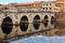 The bridge Ponte d `Augusto in Rimini, Italy