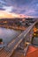 Bridge Ponte dom Luis above Porto , Portugal