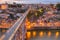 Bridge Ponte dom Luis above Porto , Portugal