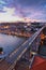 Bridge Ponte dom Luis above Porto , Portugal