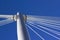 Bridge pylon and blue sky