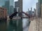 Bridge raised at Dearborn Street in Chicago