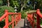 Bridge red london england weeding wooden live nature garden