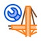 Bridge repair icon vector outline illustration