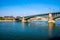 Bridge on the Rhine river, in Mainz, Germany