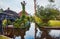 Bridge and river in old dutch village, Giethoorn