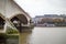 Bridge on river thames and other side life guards